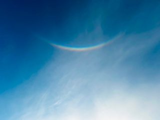 An upside down rainbow over the street tonight. How cool is that?!